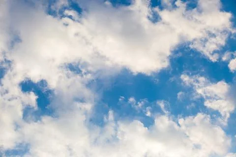 Beautiful sky with white clouds Stock Photos