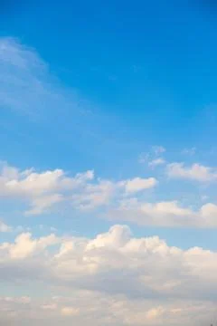 Beautiful sky with white clouds Stock Photos