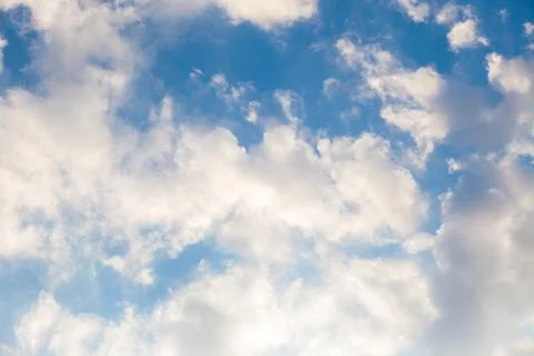 Beautiful sky with white clouds Stock Photos