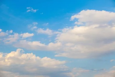 Beautiful sky with white clouds Stock Photos
