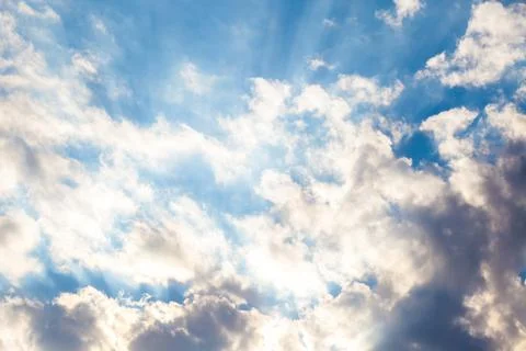 Beautiful sky with white clouds Stock Photos