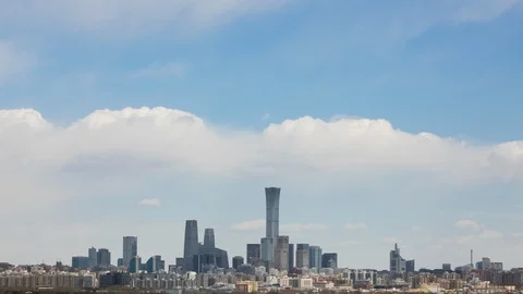 Beautiful skyline with dramatic sky,China Video stock 104740545