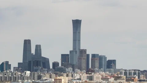 Beautiful skyline with dramatic sky,China Video stock 104741991