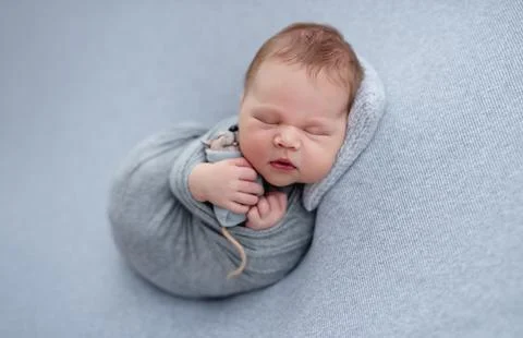 Beautiful sleeping newborn Foto stock