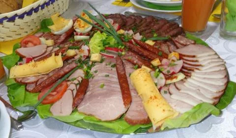 Beautiful slicing for a festive table. Stock Photos