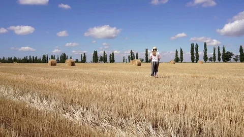 Beautiful slow motion view on young woman having a relaxing hot summer morning Stock Footage 95015460