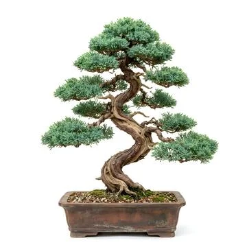 Beautiful small bonsai tree in a ceramic pot Stock Photos
