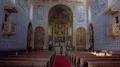 Beautiful small church with blue illustrated indoor walls in Mértola, PRT 4k or 4k+ Resolution
