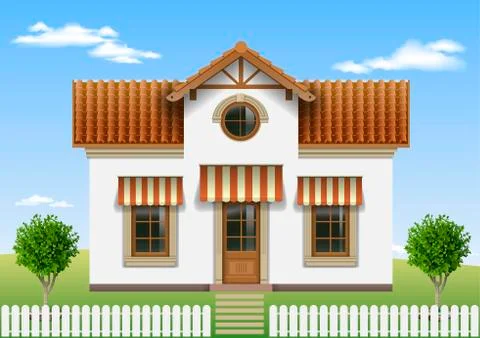Beautiful small house Stock Illustration