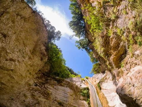 Beautiful small waterfall Stock Photos