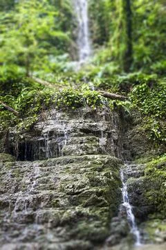 Beautiful small waterfall Stock Photos