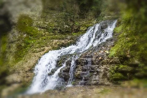 Beautiful small waterfall Stock Photos