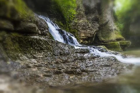 Beautiful small waterfall Stock Photos