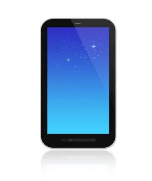 Beautiful smartphone on white background, 3d render Stock Illustration
