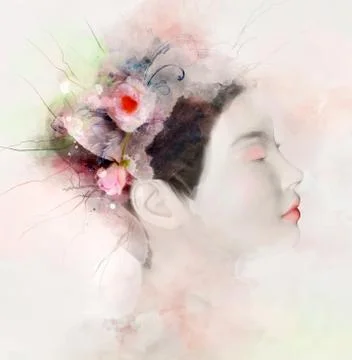 Beautiful smell of springtime Stock Illustration