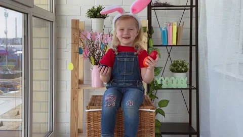 A beautiful smiling three-year-old girl Stock Footage 172573867