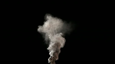 Beautiful smoke rising quickly from burning object  with alpha Stock Footage