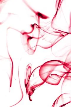 Beautiful smoke on the white background - macro photo Stock Illustration
