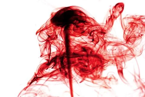 Beautiful smoke on the white background - macro photo Stock Illustration