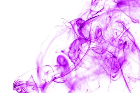 Beautiful smoke on the white background - macro photo Stock Illustration