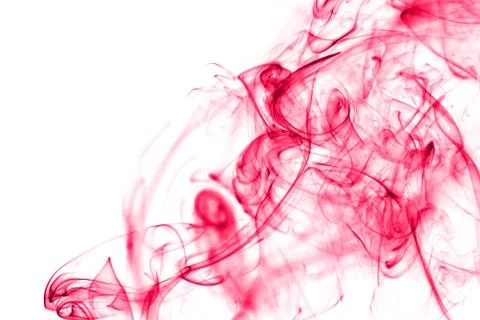 Beautiful smoke on the white background - macro photo Stock Illustration
