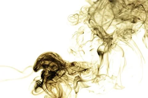 Beautiful smoke on the white background - macro photo Stock Illustration