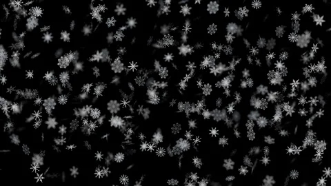 Beautiful snow falling on black background winter season overlay 스톡 동영상 344688072