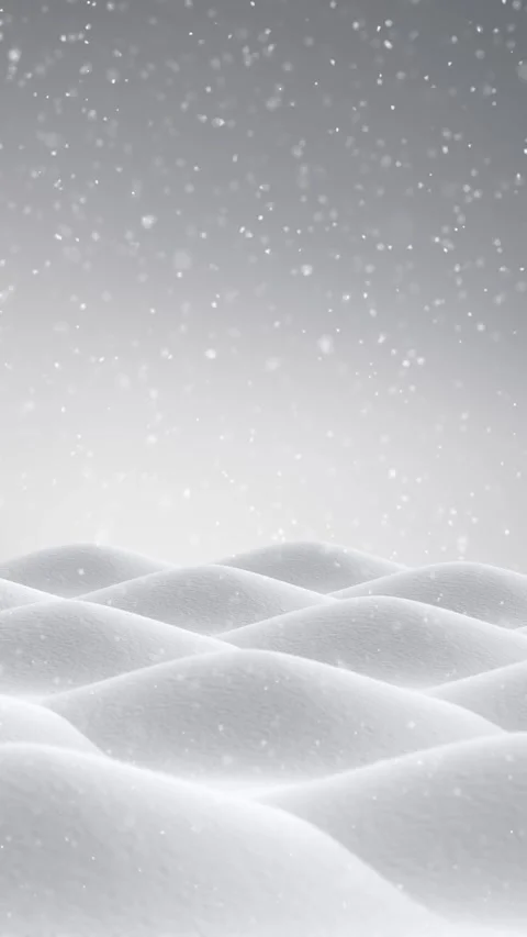 Beautiful snow landscape with loop realistic snowfall vertical background Video stock 345327662