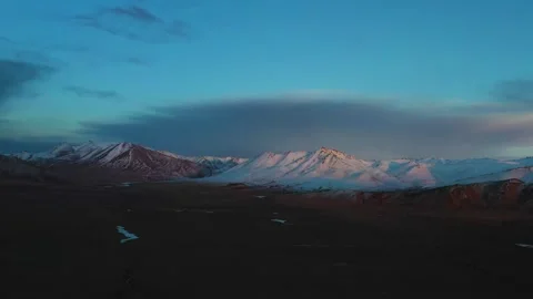 Beautiful Snow Mountain Stock Footage 243066529