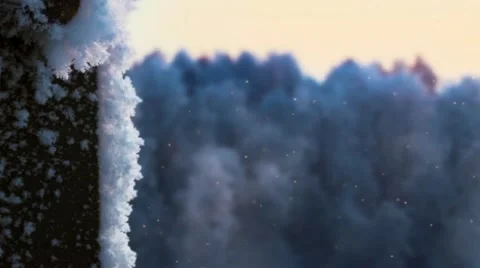 Beautiful snow. Sunset in the winter . Rough River. The snow sparkles . Stock Footage 62072048