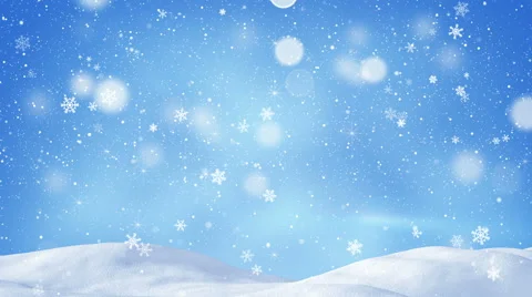 Beautiful snowdrift and magic snowfall seamless loop 4k (4096x2304) Stock Footage 55584371