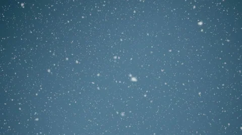 Beautiful Snowfall with Blue Background - Seamless Loop Stockbeeldmateriaal 58299272