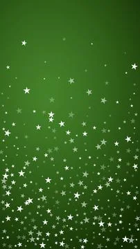 Beautiful snowfall christmas background. Subtle flying snow flakes and stars on Stock Illustration