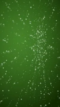 Beautiful snowfall christmas background. Subtle flying snow flakes and stars on Illustrazione stock