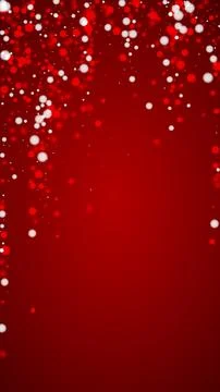 Beautiful snowfall christmas background. Subtle flying snow flakes and stars on Illustrazione stock