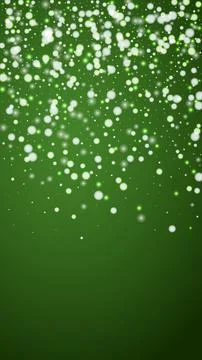 Beautiful snowfall christmas background. Subtle flying snow flakes and stars on Illustrazione stock