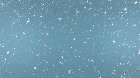 Beautiful Snowfall in front of a blue Background - seamless loop Vídeo Stock 58453123