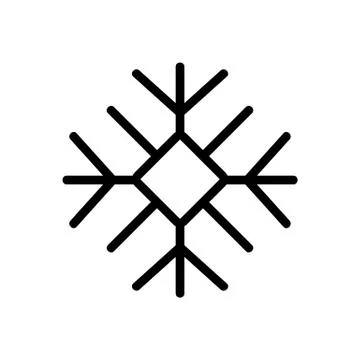 Beautiful snowflake icon vector. Isolated contour symbol illustration Illustrazione stock