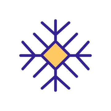 Beautiful snowflake icon vector. Isolated contour symbol illustration Illustrazione stock