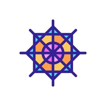 Beautiful snowflake icon vector. Isolated contour symbol illustration Stock Illustration