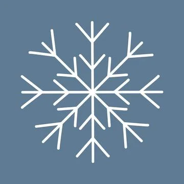 Beautiful snowflake, winter design element, flat vector Stock Illustration