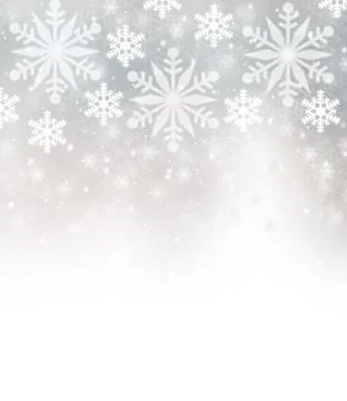 Beautiful snowflakes border Stock Illustration