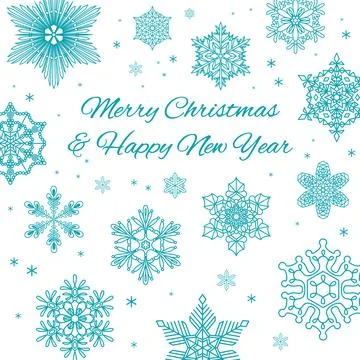 Beautiful snowflakes, falling snow texture, background 스톡 일러스트