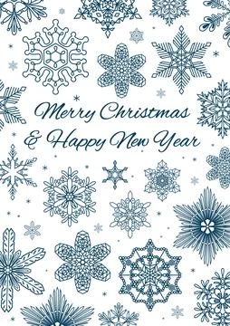 Beautiful snowflakes, falling snow texture, background 스톡 일러스트
