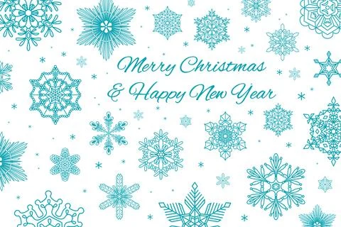 Beautiful snowflakes, falling snow texture, background 스톡 일러스트