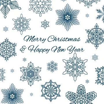 Beautiful snowflakes, falling snow texture, background イラスト素材