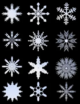 Beautiful snowflakes Stock Illustration