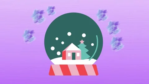 Beautiful Snowing Animation Stock Footage 246146882