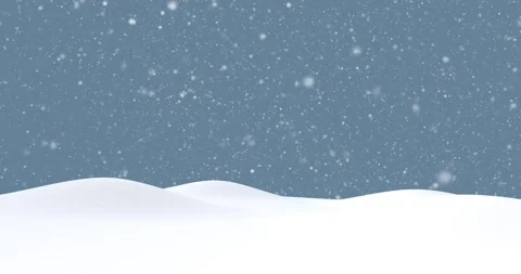 Beautiful snowy winter landscape with loop snowfall Stock Footage 346785583