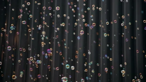 Beautiful soap bubbles are flying in the air. Close-up shooting Stock Footage 321021507